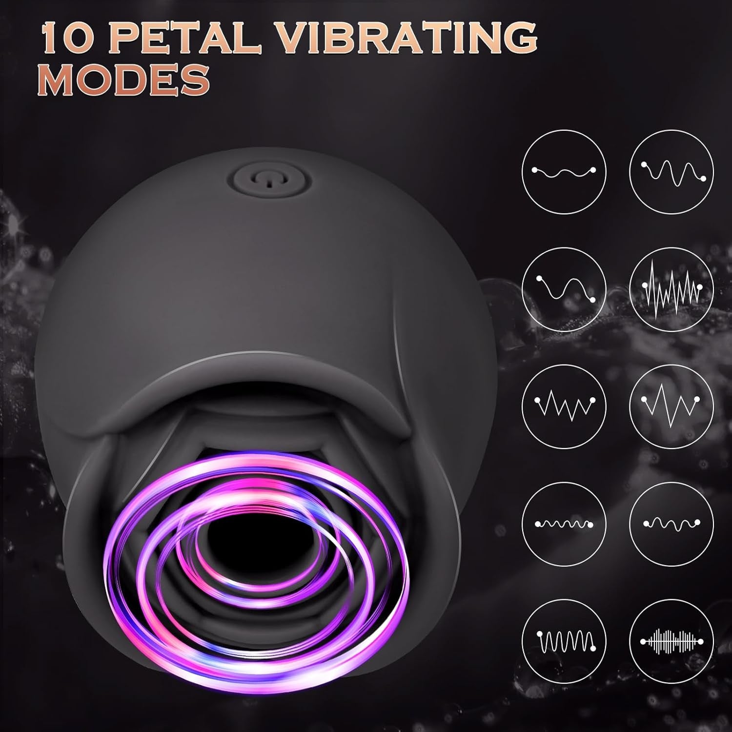 NoirBloom Black App Controlled Rose Suction Vibrator - Vixen | Nova Network