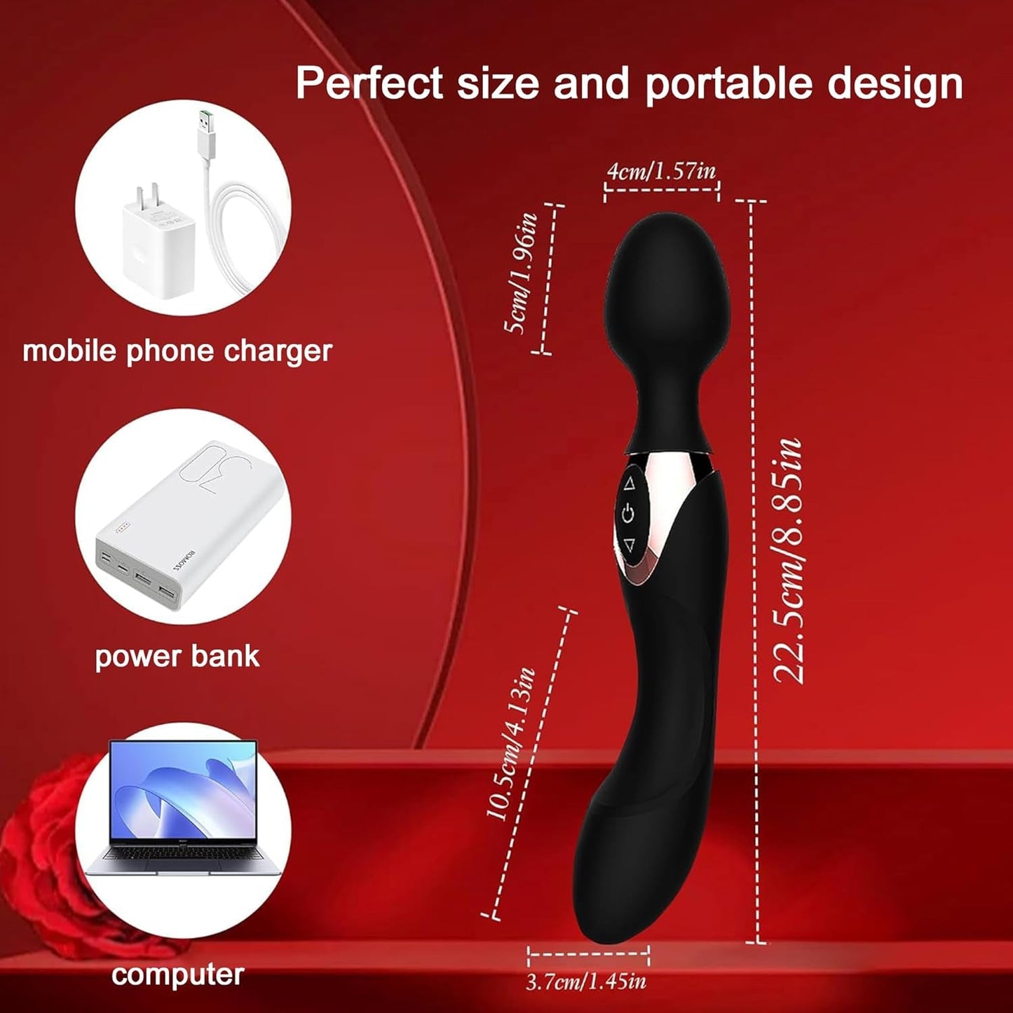 NoirDuo Black Dual Motor Sex Wand - Vixen | Nova Network
