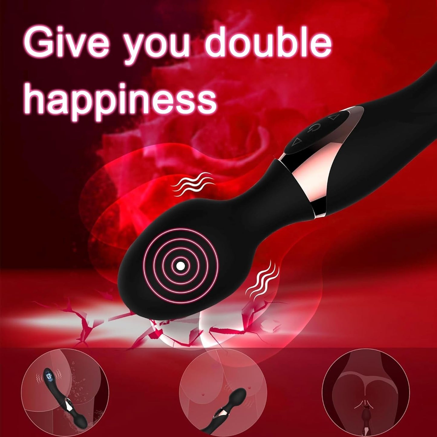 NoirDuo Black Dual Motor Sex Wand - Vixen | Nova Network