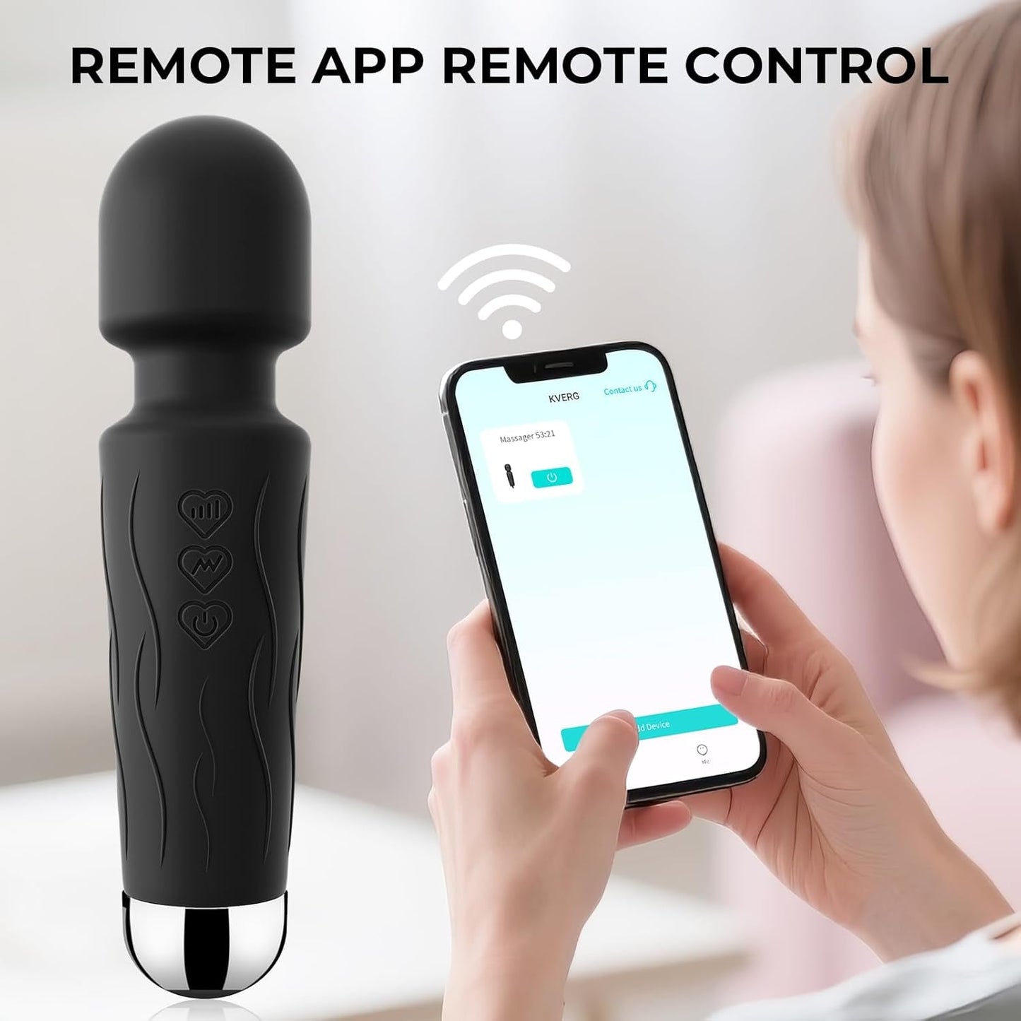 NoirRelief Black Clitoral Wand Vibrator - Vixen | Nova Network