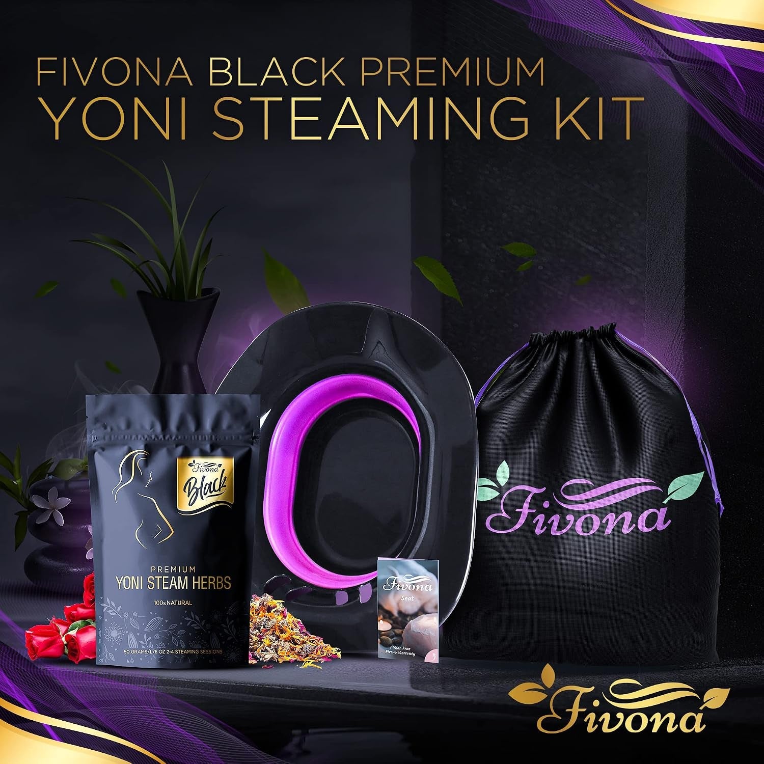 NoirSanctuary 3-in-1 Herbal Blend Yoni Steam Kit - Vixen Adult Playroom