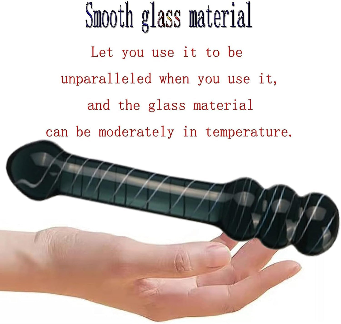 NoirScepter Black Double Ended Glass Dildo - Vixen | Nova Network