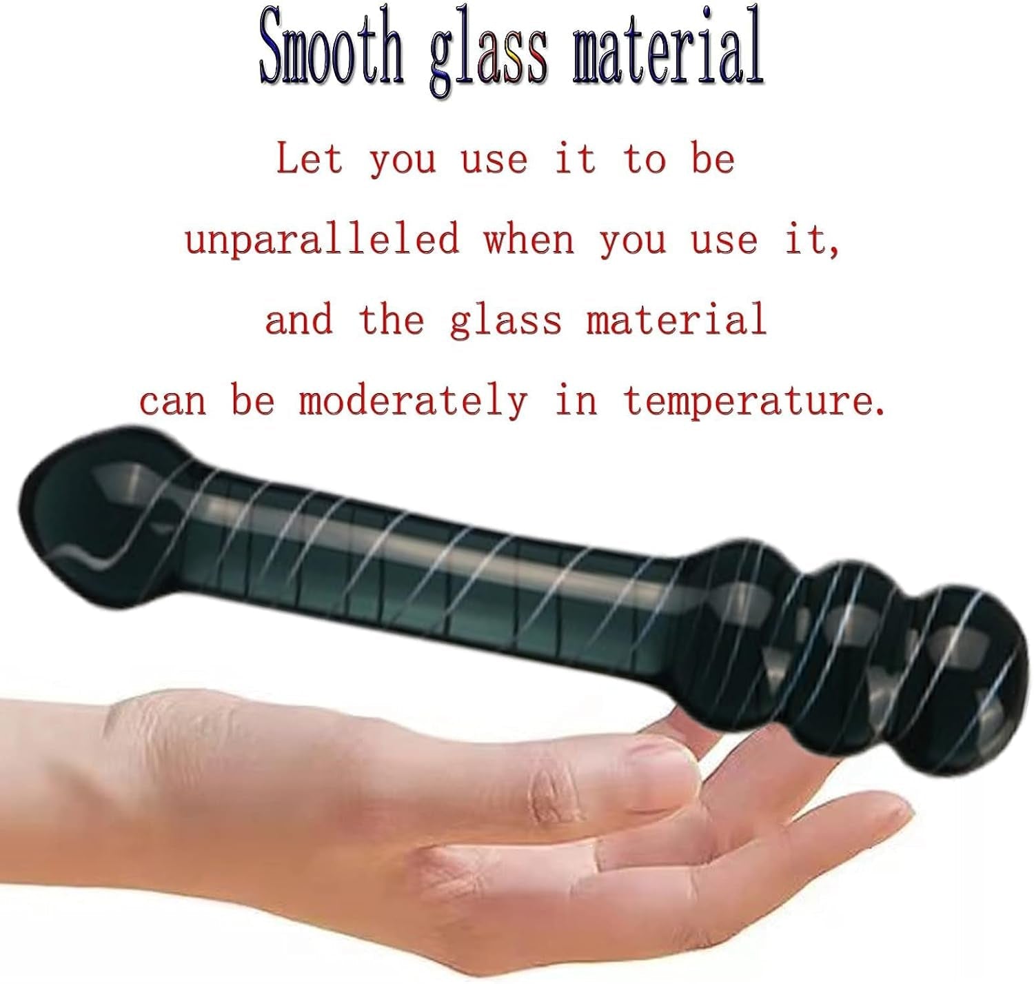 NoirScepter Black Double Ended Glass Dildo - Vixen | Nova Network