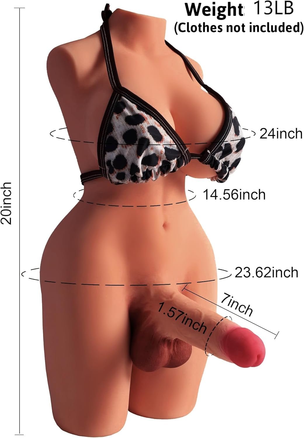 NovaAxis Trans Torso Sex Doll | Realistic Dildo & Breasts - Vixen Adult Playroom