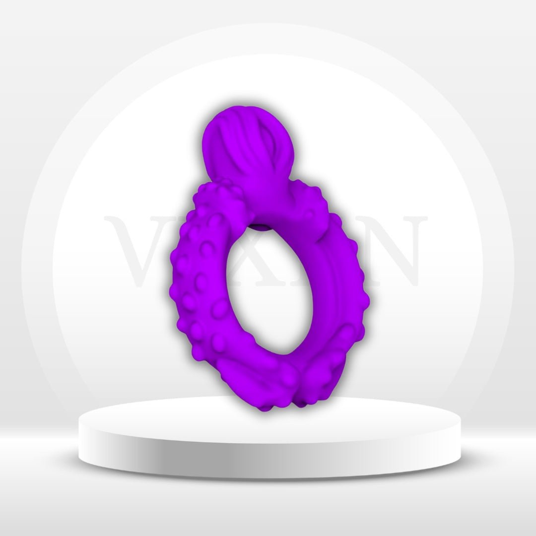 NovaHalo Vibrating Cock Ring, 9 Modes, C-Spot & IPX7 - Vixen Adult Playroom