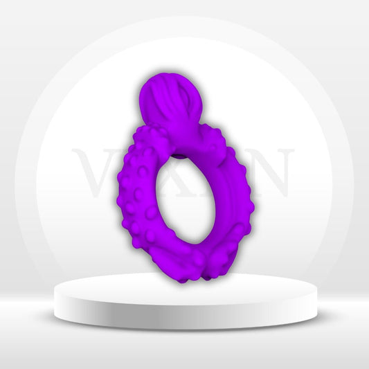 NovaHalo Vibrating Cock Ring, 9 Modes, C-Spot & IPX7 - Vixen Adult Playroom