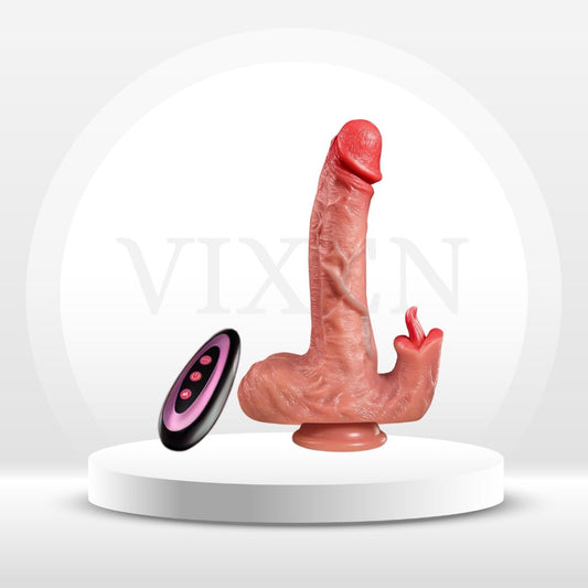 NovaRider Licking Dildo – 5 - in - 1 Thrusting Vibrator - Vixen | Nova Network