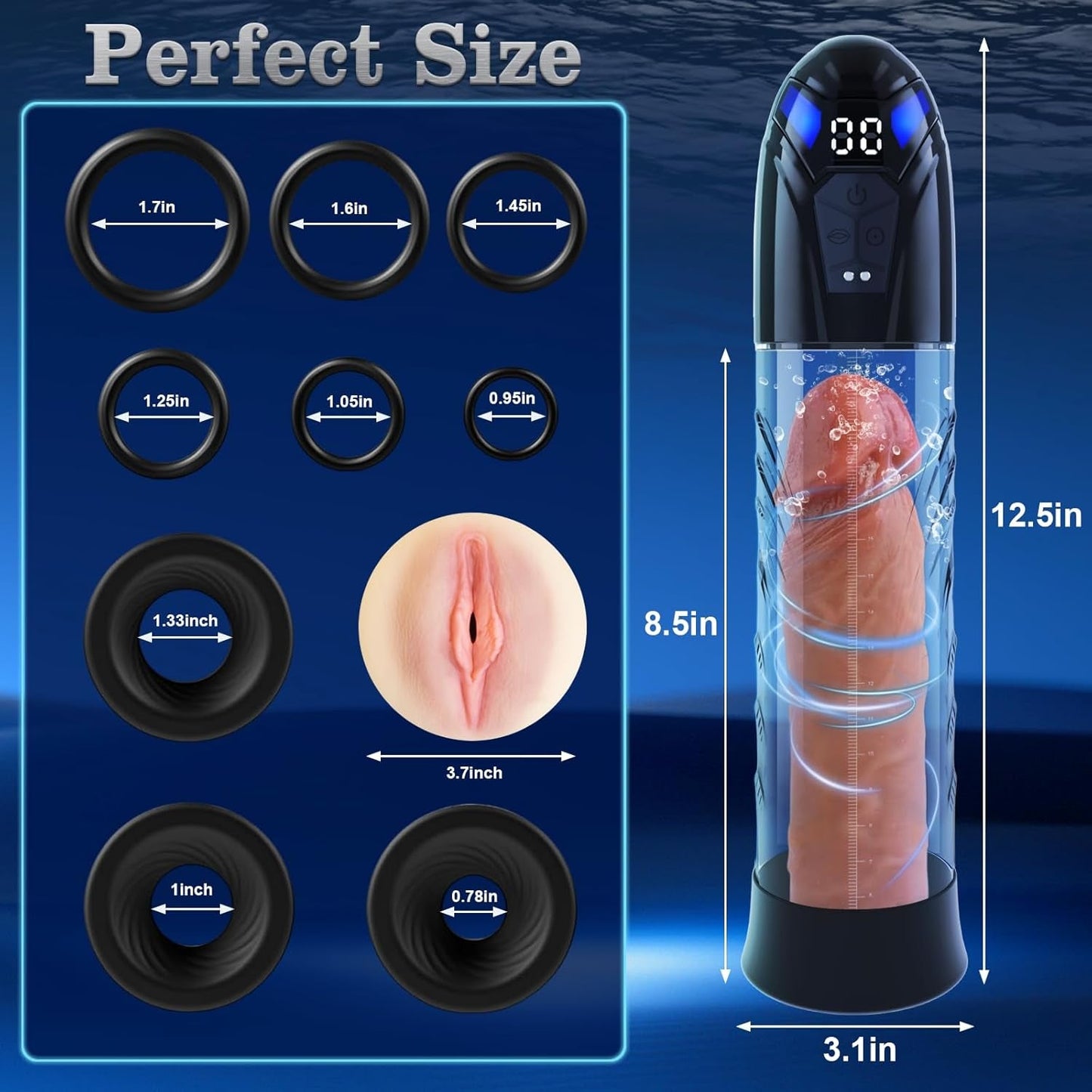 NovaThrust Electric Penis Pump & Male Masturbator - Vixen Adult Playroom