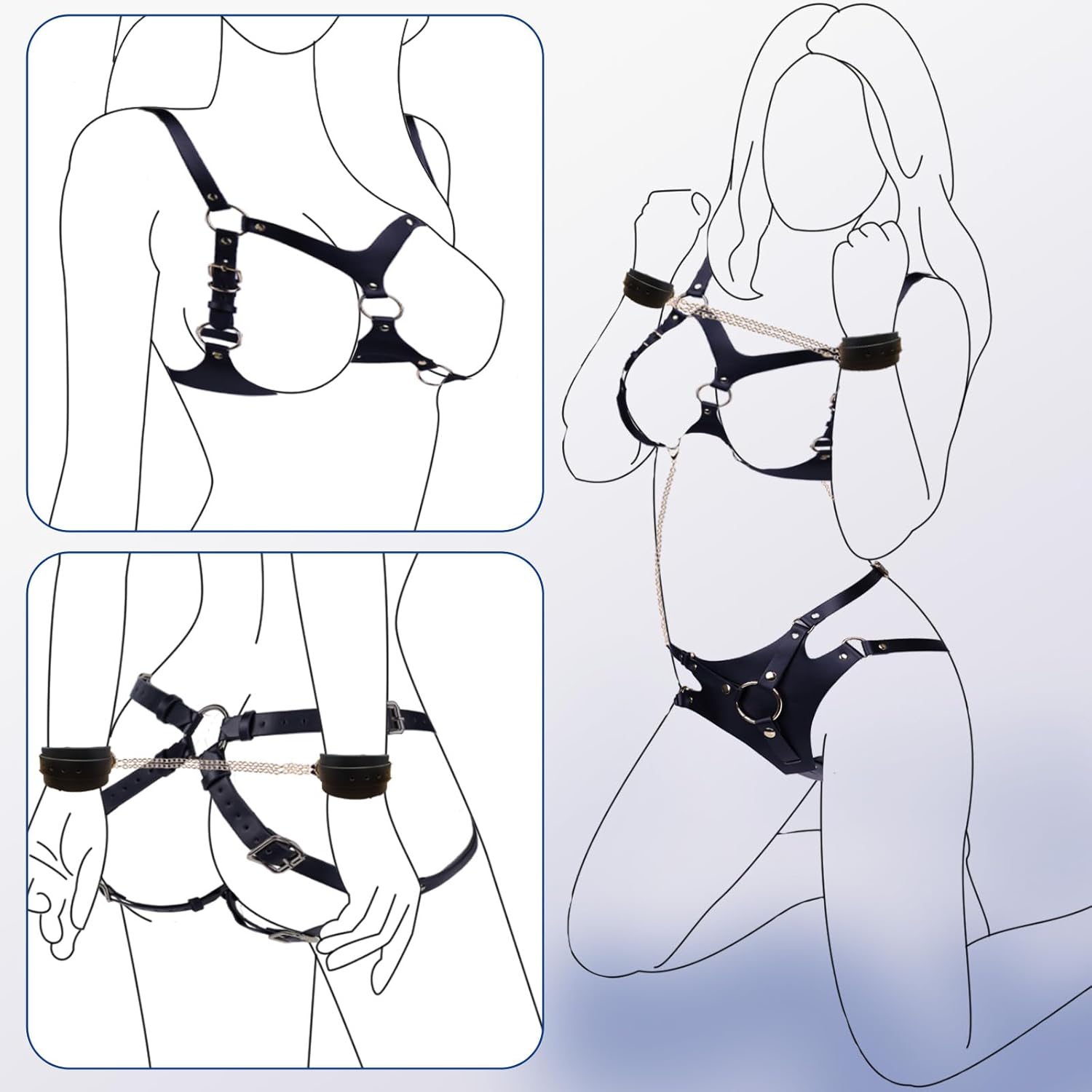 ObeyBra BDSM Breast Restraint Strap - On Harness Set - Vixen | Nova Network