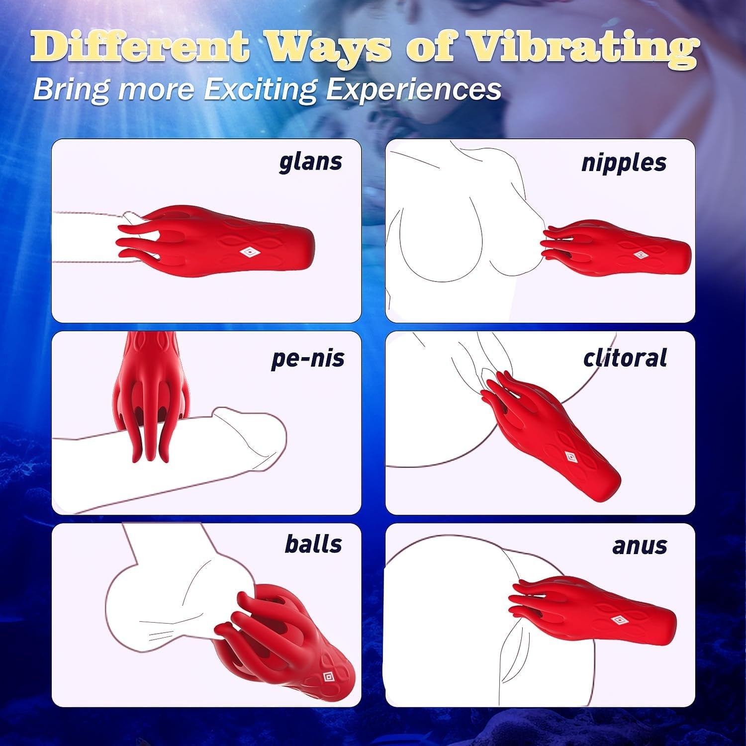 OctaPulse Male 360° Tentacle Vibrator - Vixen | Nova Network