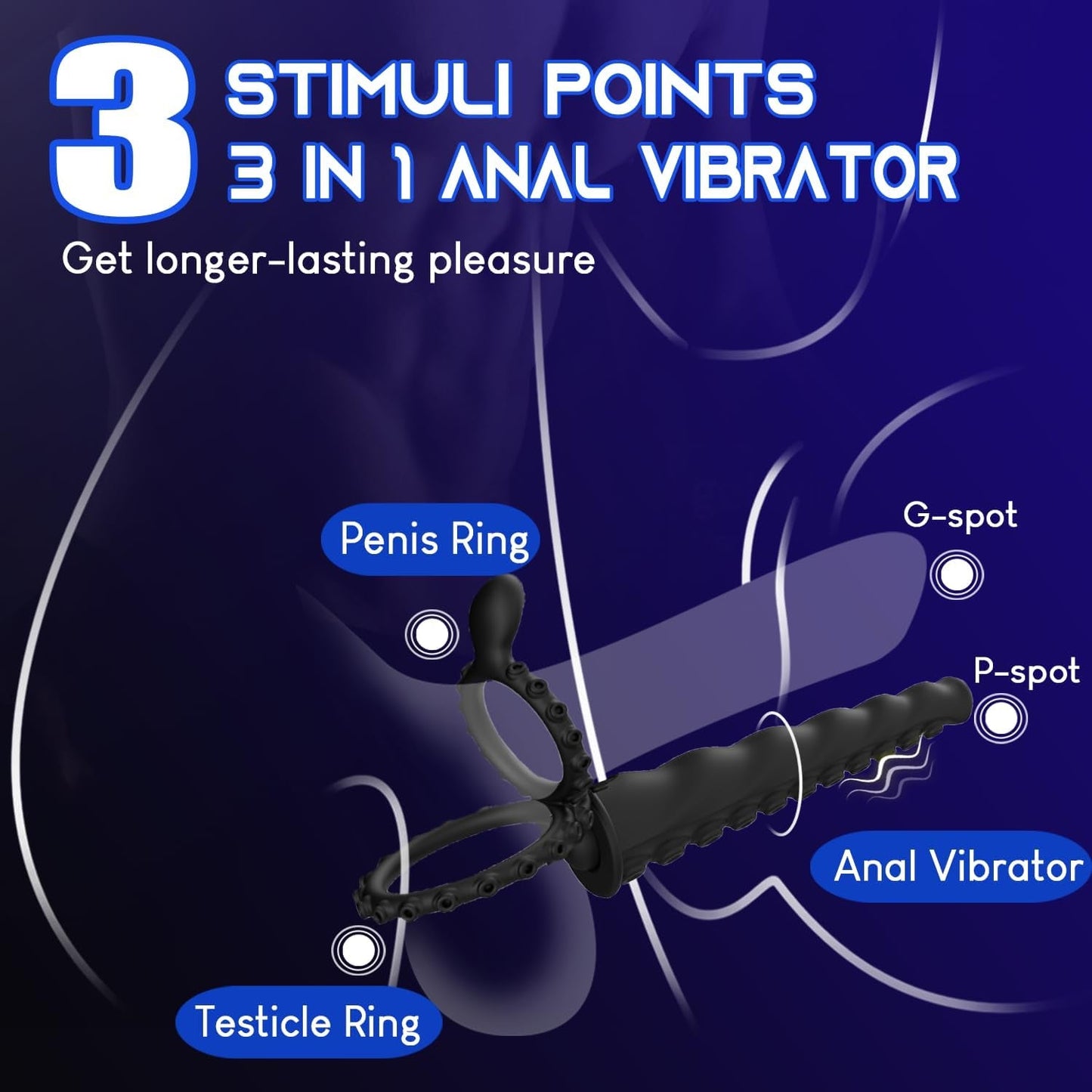 OctoRing 3 - in - 1 Anal Dildo Cock Ring - Vixen | Nova Network