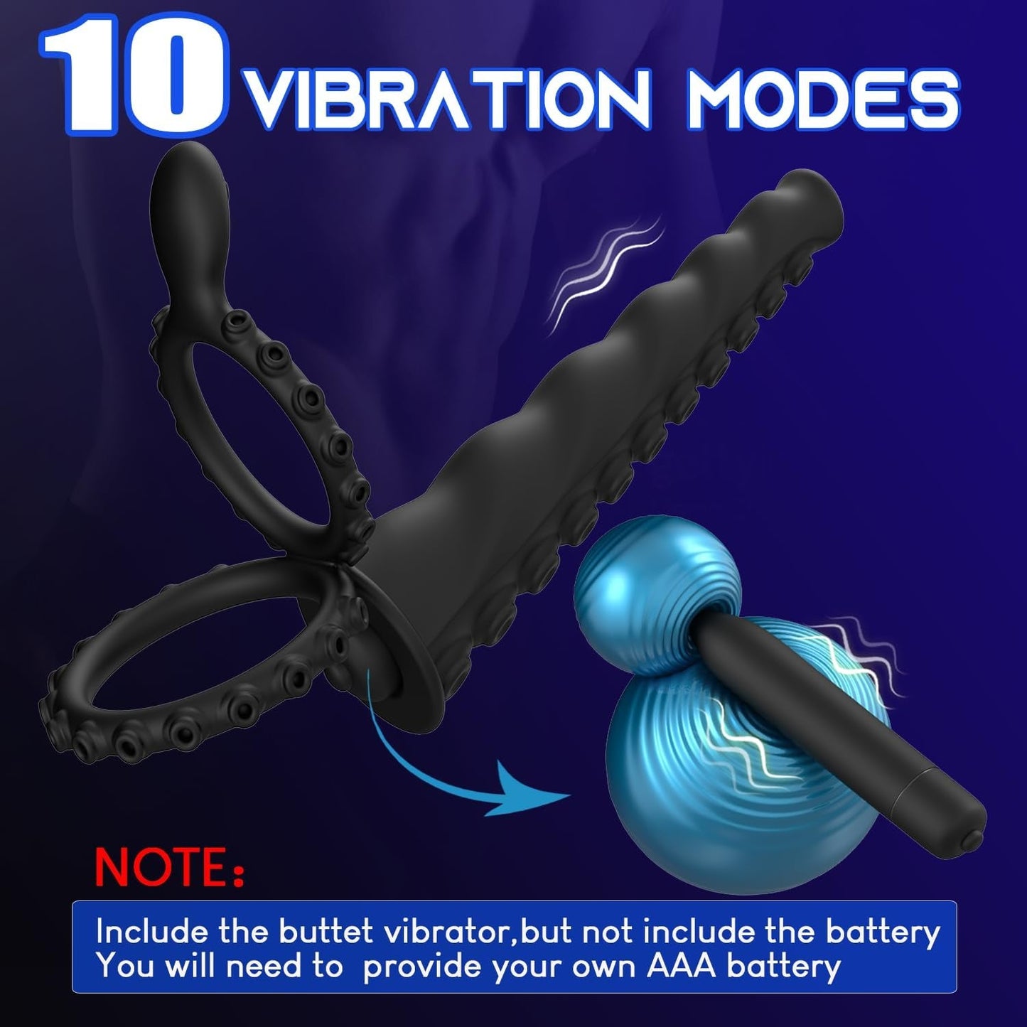 OctoRing 3 - in - 1 Anal Dildo Cock Ring - Vixen | Nova Network
