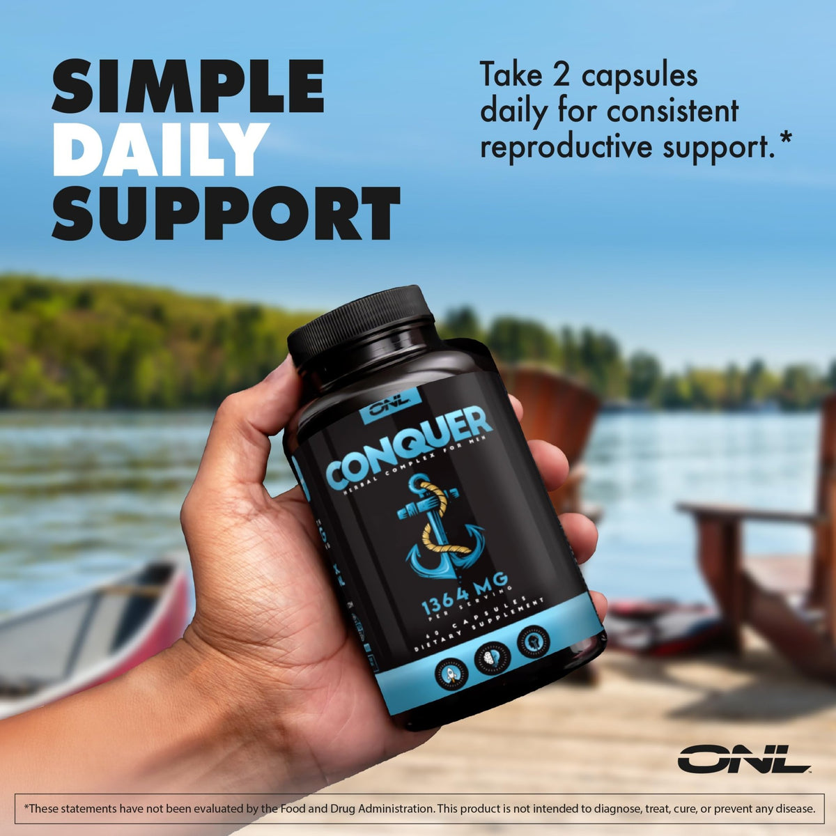 ONL Conquer Semen Volume Booster & Male Fertility Supplements, 60 Ct - Vixen Adult Playroom