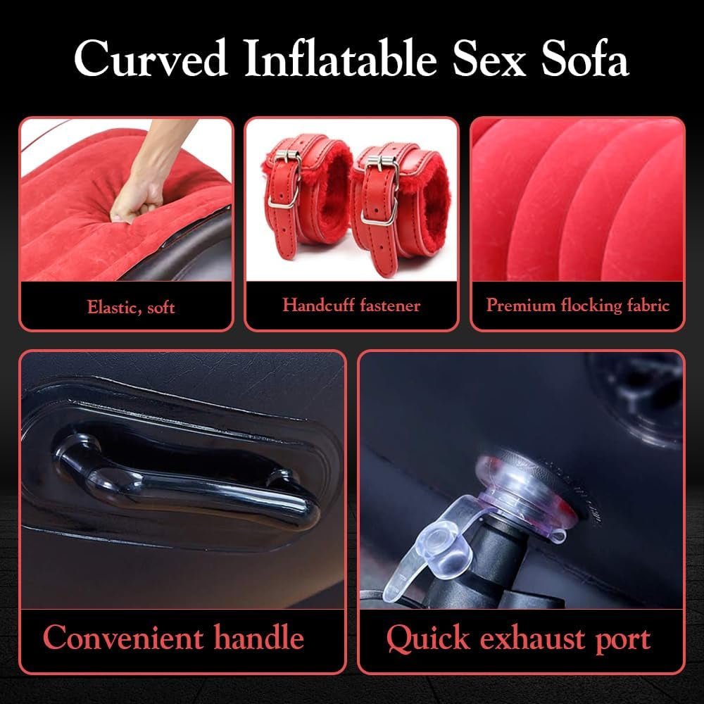 OnyxBond Inflatable Sex Sofa with Cuffs - Vixen | Nova Network