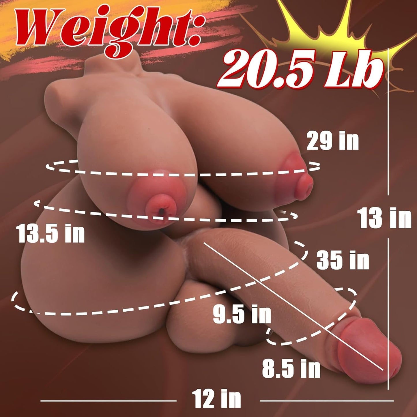 OnyxCo 5-in-1 Trans Torso Sex Doll | Penetrable Nipples - Vixen Adult Playroom