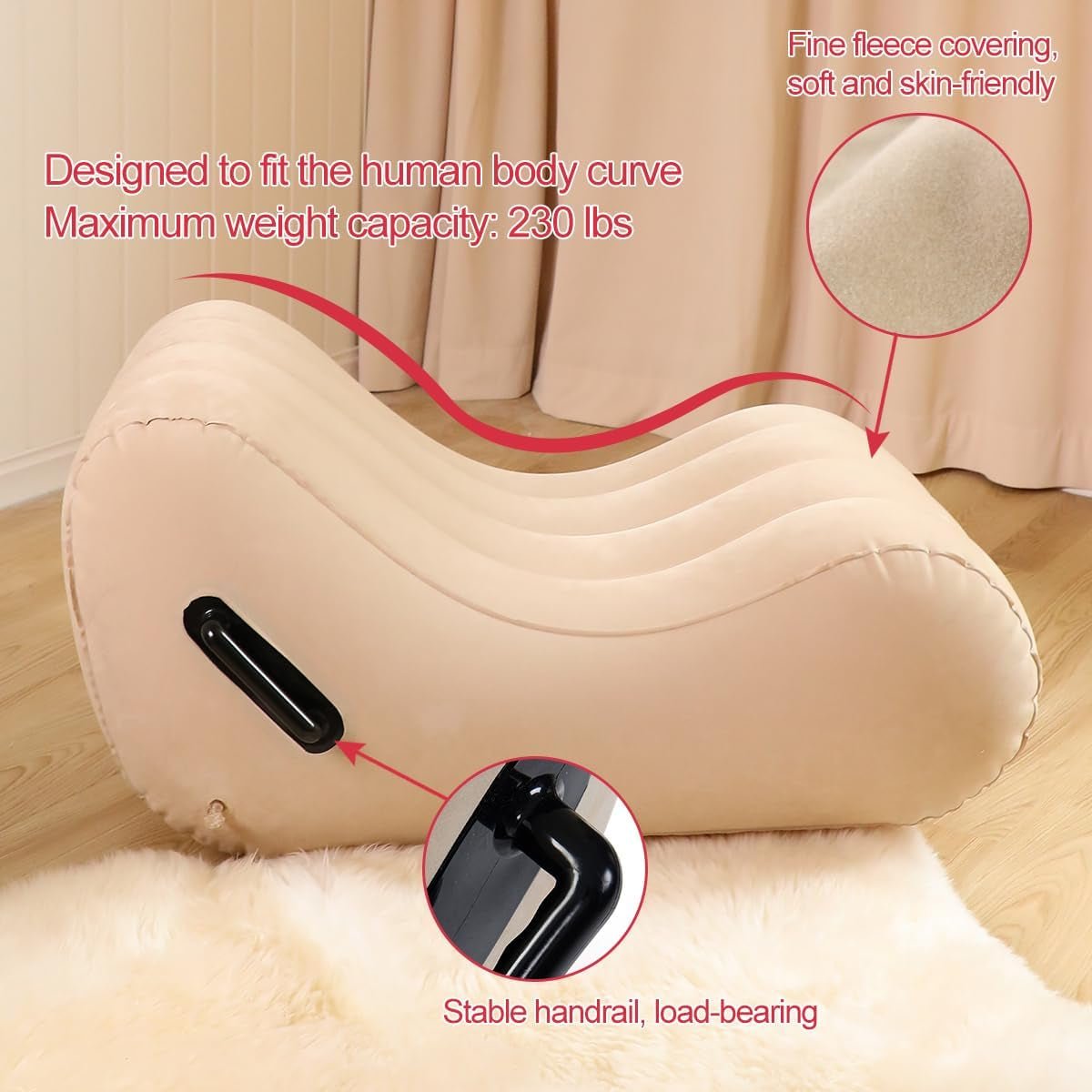 OnyxCurve Inflatable Sex Sofa with Handles - Vixen | Nova Network