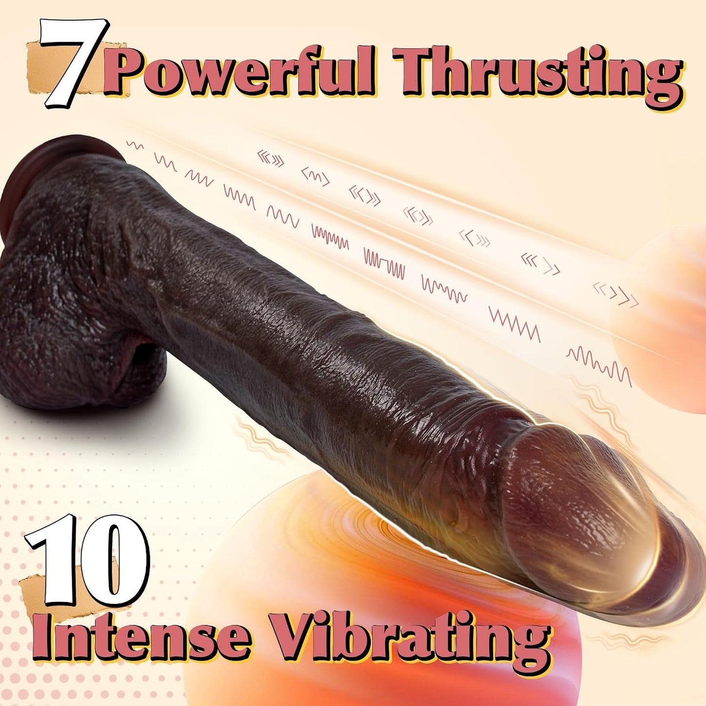 OnyxDeep 11" Thrusting Dildo – Heating, 7 Thrust & 10 Vibe Modes - Vixen Adult Playroom