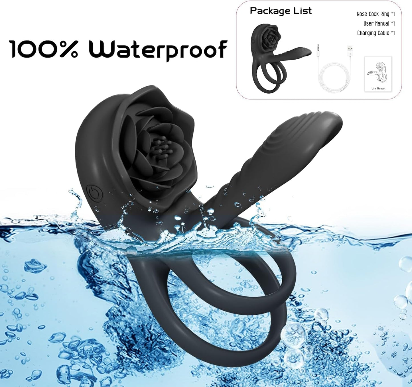 OnyxQuartet Penis Extender Cock Ring Clit Stim 9 Modes - Vixen | Nova Network
