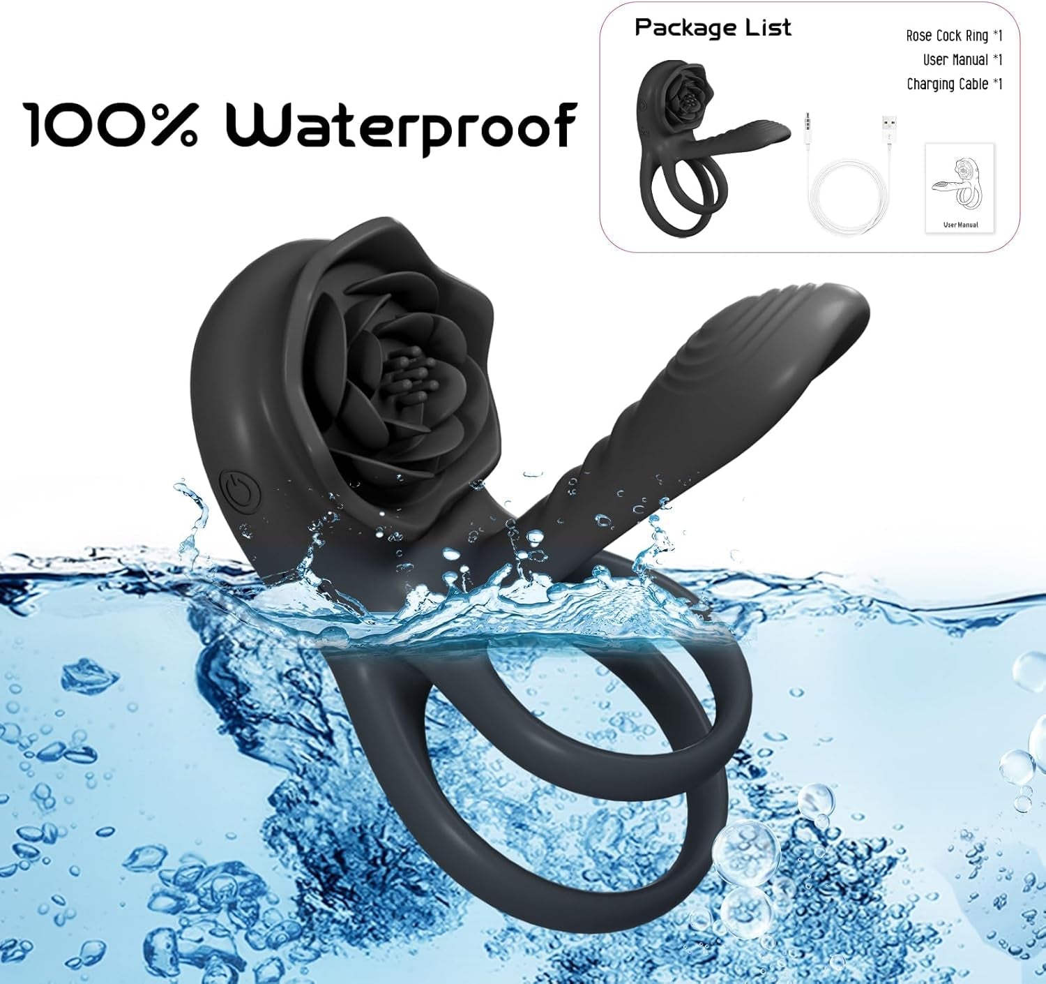 OnyxQuartet Penis Extender Cock Ring Clit Stim 9 Modes - Vixen | Nova Network