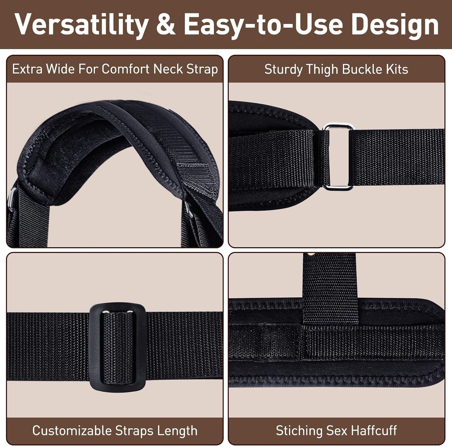 OpenAccess Neck-to-Thigh Sex Sling – Adjustable Cuffs & Straps - Vixen Adult Playroom