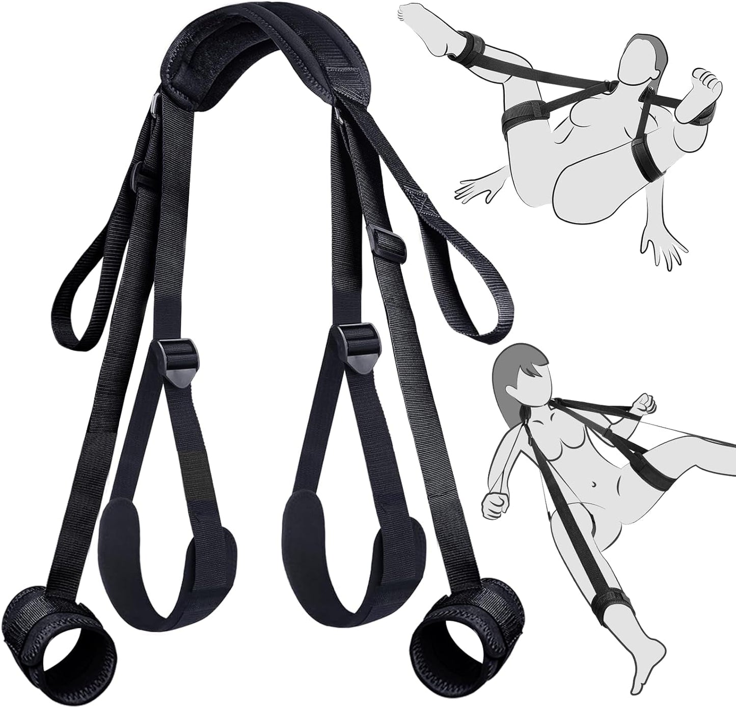 OpenAccess Neck-to-Thigh Sex Sling – Adjustable Cuffs & Straps - Vixen Adult Playroom