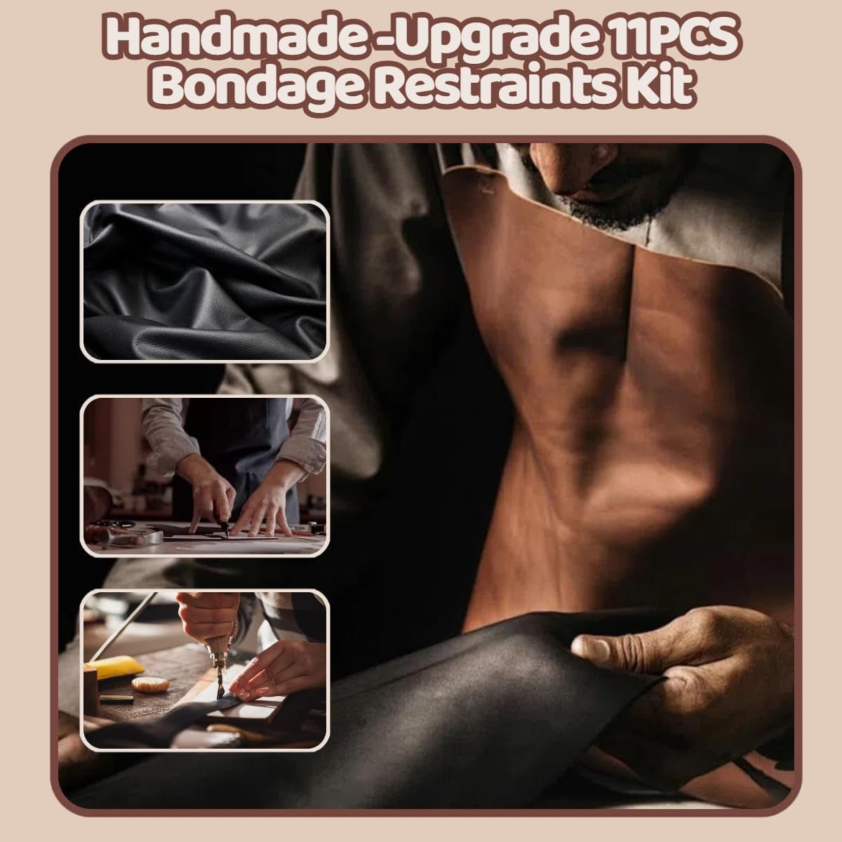 OpeningNight 11-Piece Bondage Kit | Spreader Bar & Cuffs - Vixen Adult Playroom