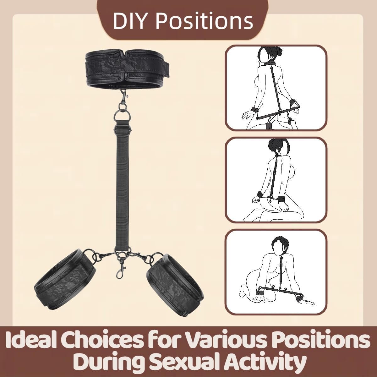 OpeningNight 11-Piece Bondage Kit | Spreader Bar & Cuffs - Vixen Adult Playroom