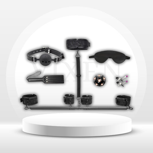 OpeningNight 11-Piece Bondage Kit | Spreader Bar & Cuffs - Vixen Adult Playroom