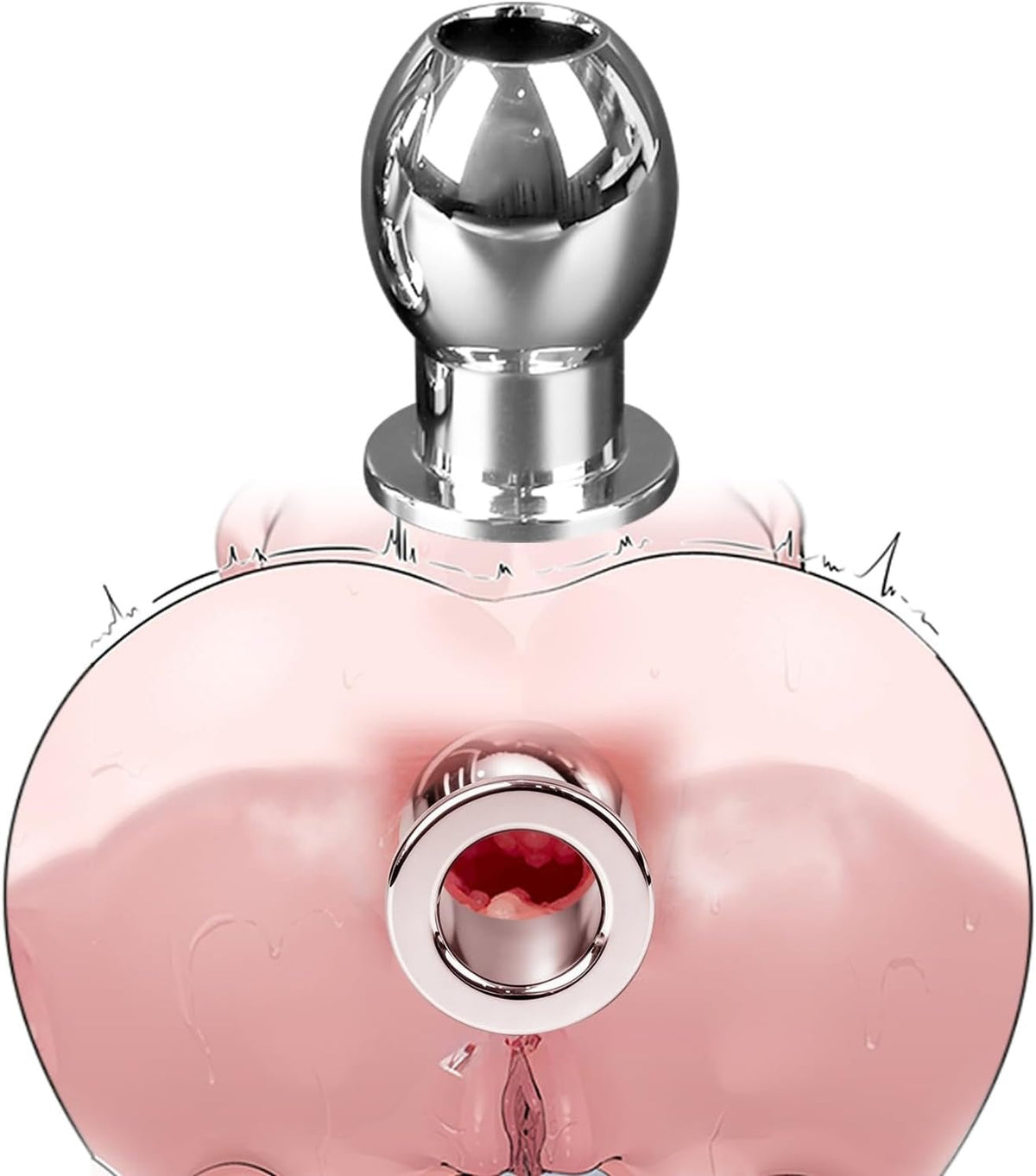 OpenSteel Hollow Tunnel Metal Butt Plug in Stainless Steel - Vixen Adult Playroom
