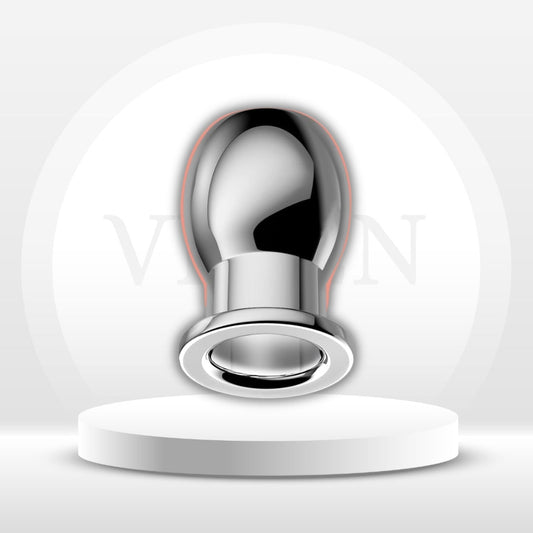 OpenSteel Hollow Tunnel Metal Butt Plug in Stainless Steel - Vixen Adult Playroom