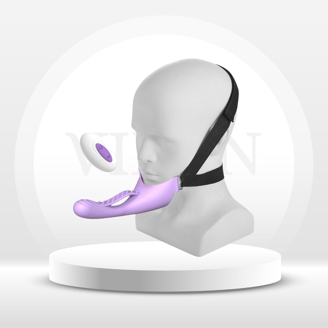 OralLock Vibrating Face - Strap Dildo - Vixen | Nova Network