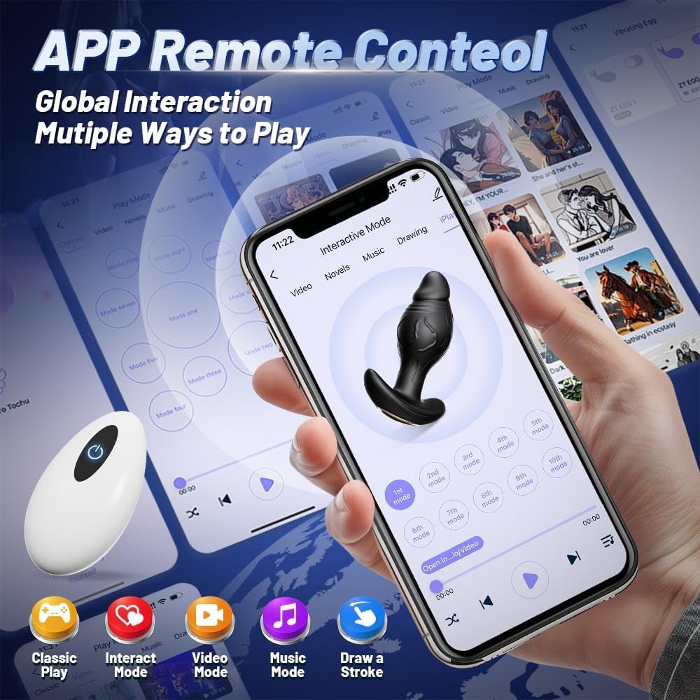 OrbitLush AI Sync Rotating Prostate Vibrator Butt Plug - Vixen | Nova Network