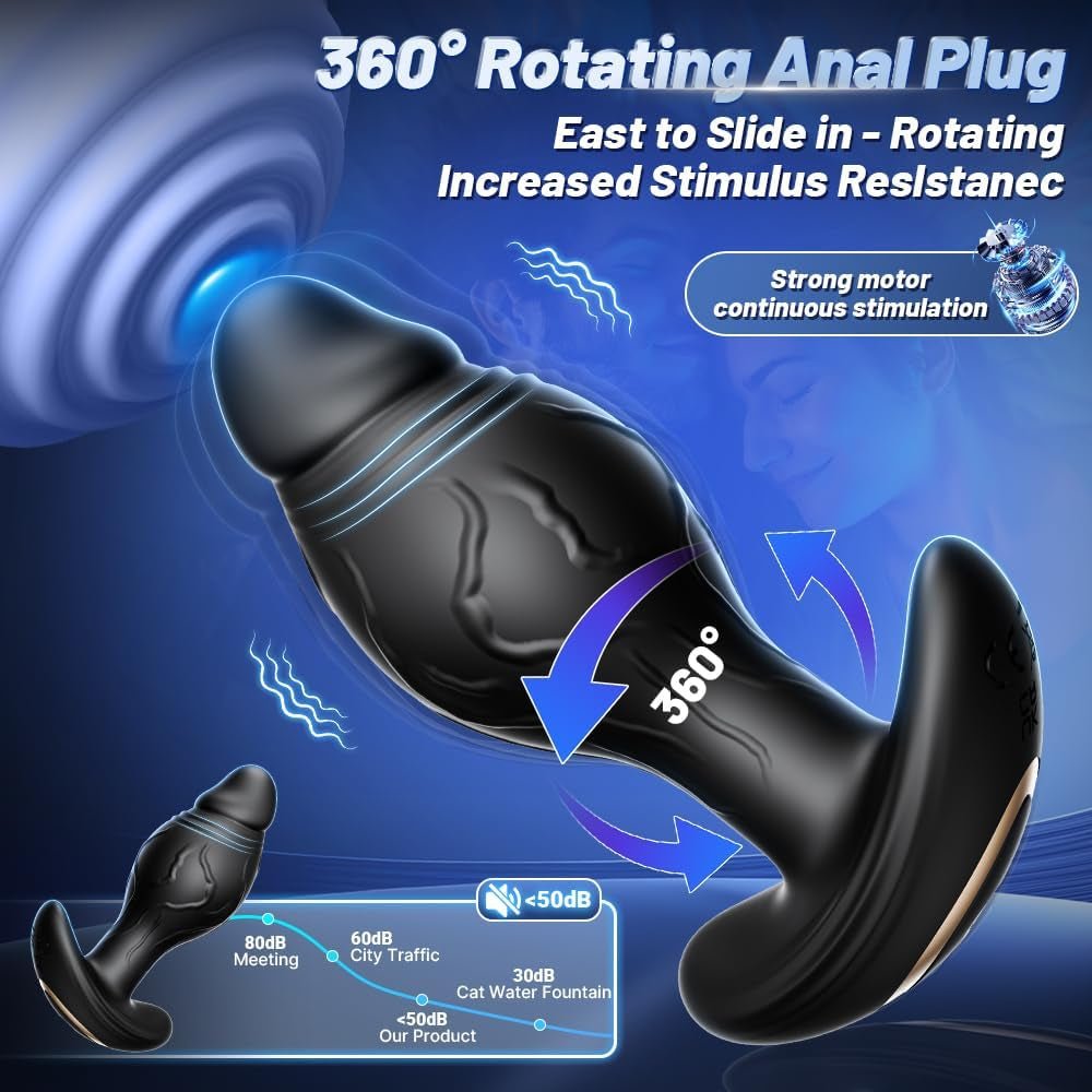 OrbitLush AI Sync Rotating Prostate Vibrator Butt Plug - Vixen | Nova Network