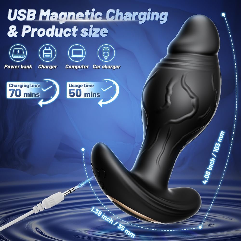 OrbitLush AI Sync Rotating Prostate Vibrator Butt Plug - Vixen | Nova Network