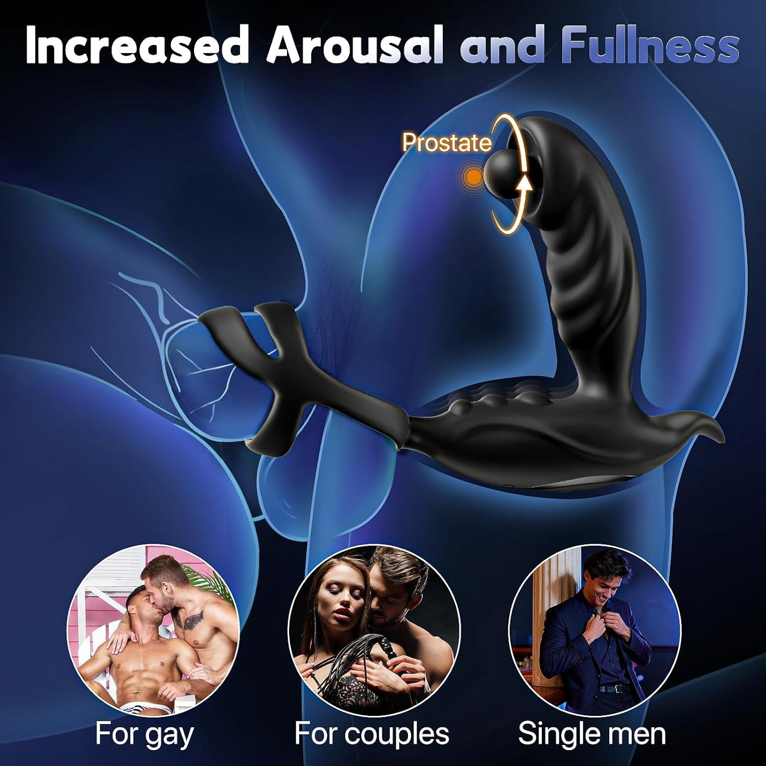 OrbitNoir Thrusting Prostate Massager Cock Ring 7 Modes - Vixen | Nova Network