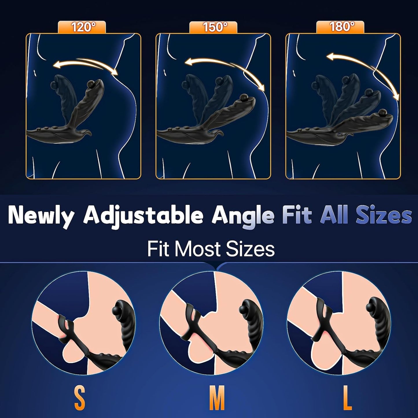 OrbitNoir Thrusting Prostate Massager Cock Ring 7 Modes - Vixen | Nova Network