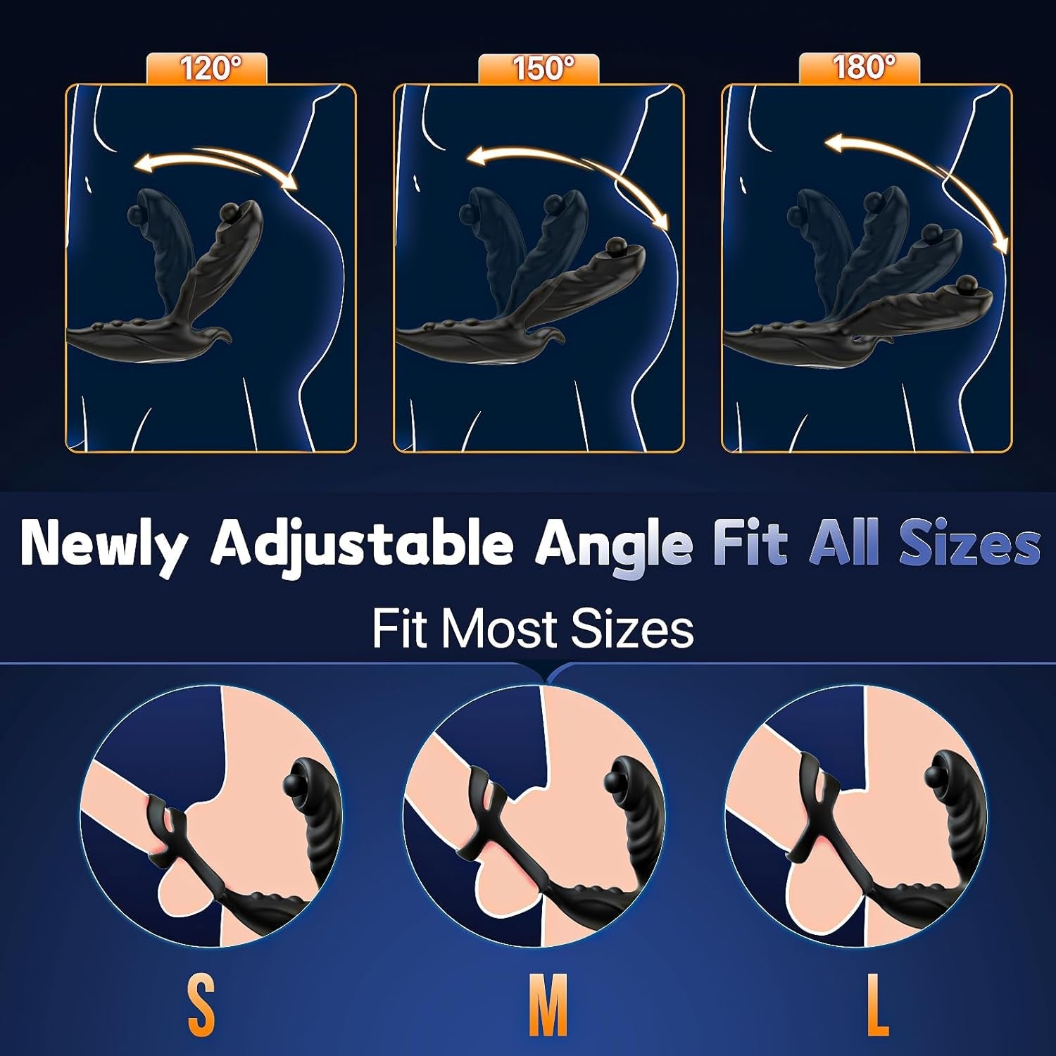 OrbitNoir Thrusting Prostate Massager Cock Ring 7 Modes - Vixen | Nova Network