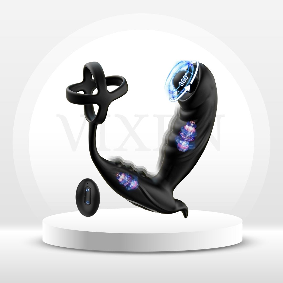 OrbitNoir Thrusting Prostate Massager Cock Ring 7 Modes - Vixen | Nova Network