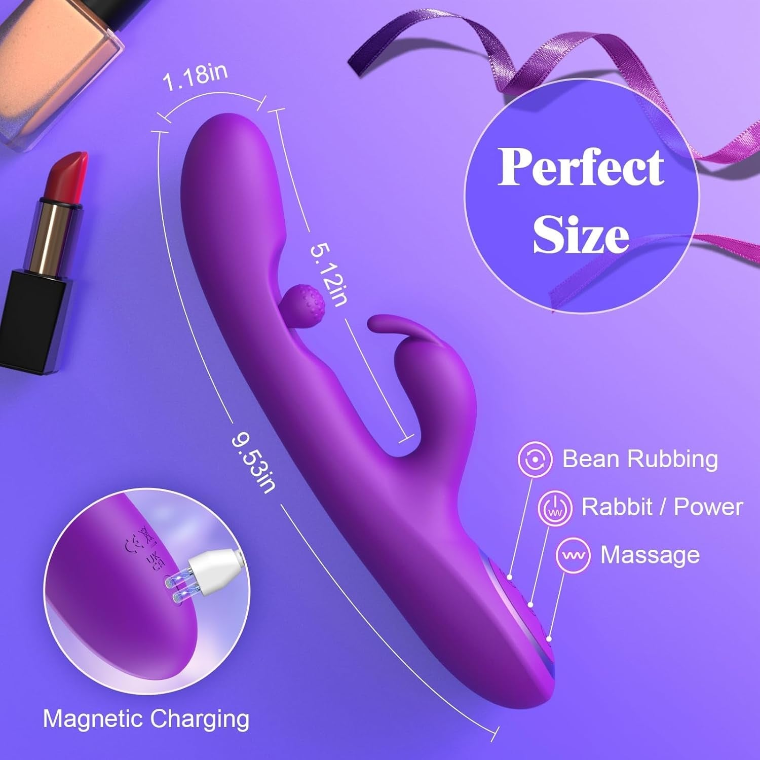 OrbitPulse 3 - in - 1 Bead Rabbit Vibrator - Vixen | Nova Network