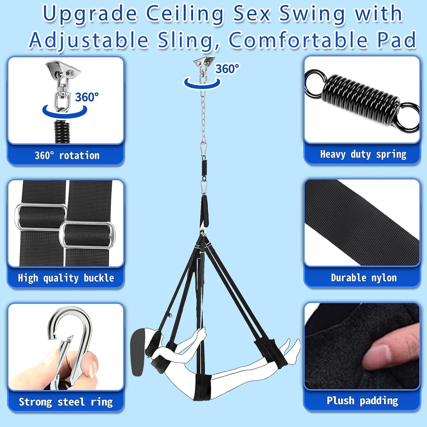 OrbitSling 360° Ceiling Sex Swing - Vixen Adult Playroom
