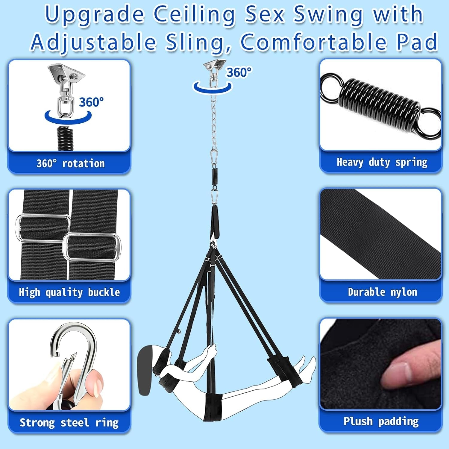 OrbitSling 360° Ceiling Sex Swing - Vixen Adult Playroom