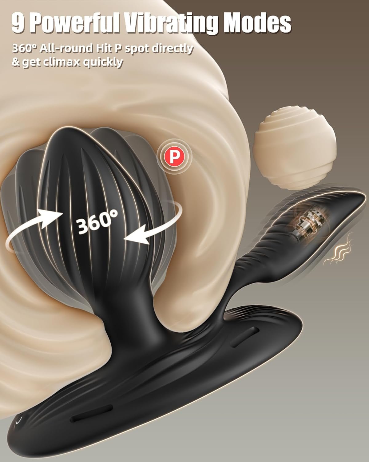OrbitThrone 360° Rotating Prostate Massager Riding 9 Spin + 9 Vibe - Vixen | Nova Network