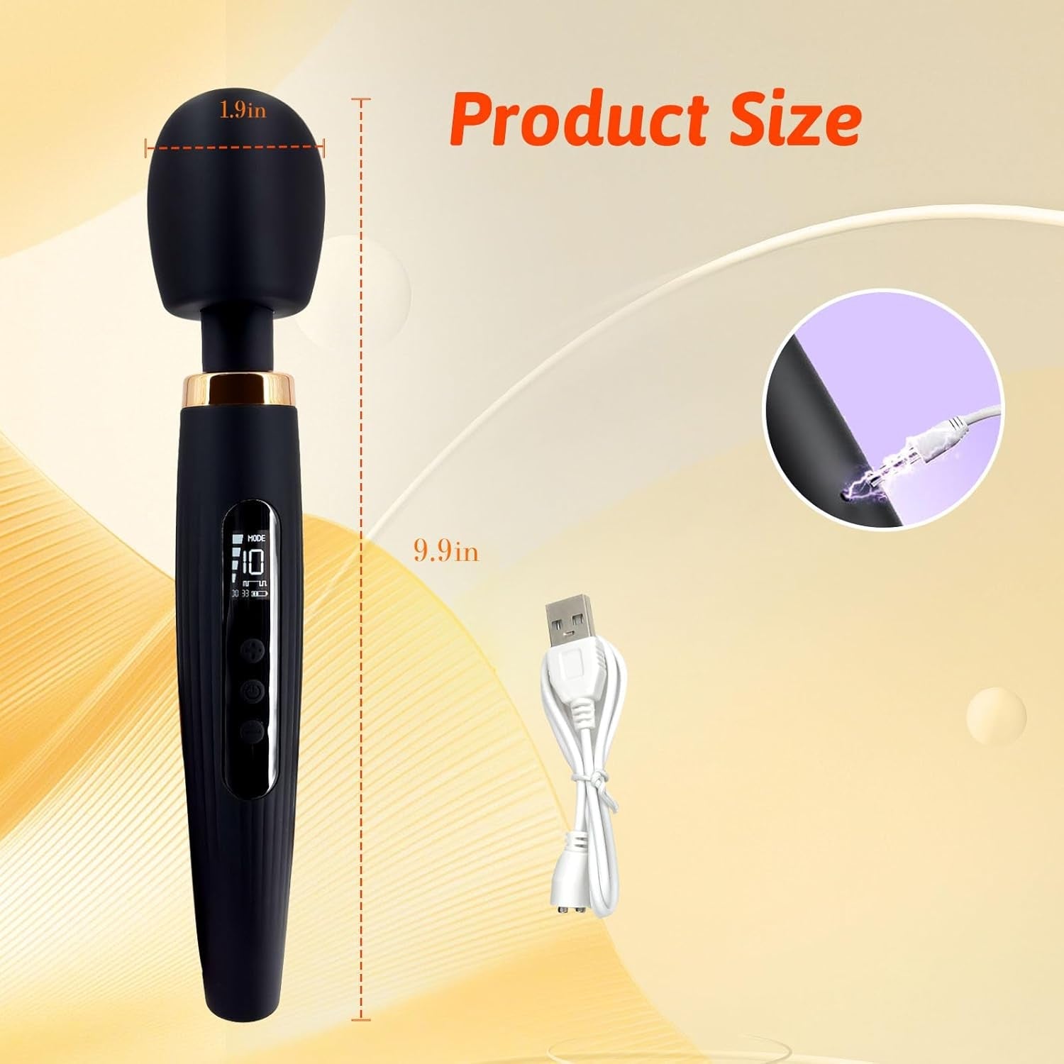 OrbLux Premium 10 Pattern Wand Massager Vibrator - Vixen | Nova Network