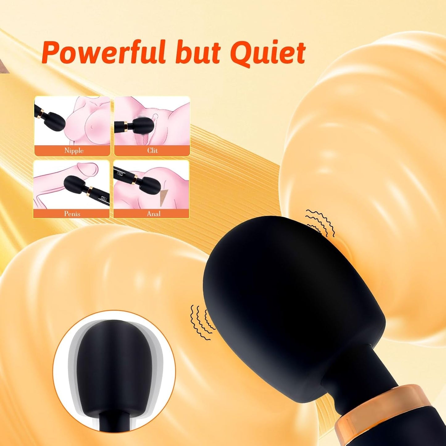OrbLux Premium 10 Pattern Wand Massager Vibrator - Vixen | Nova Network