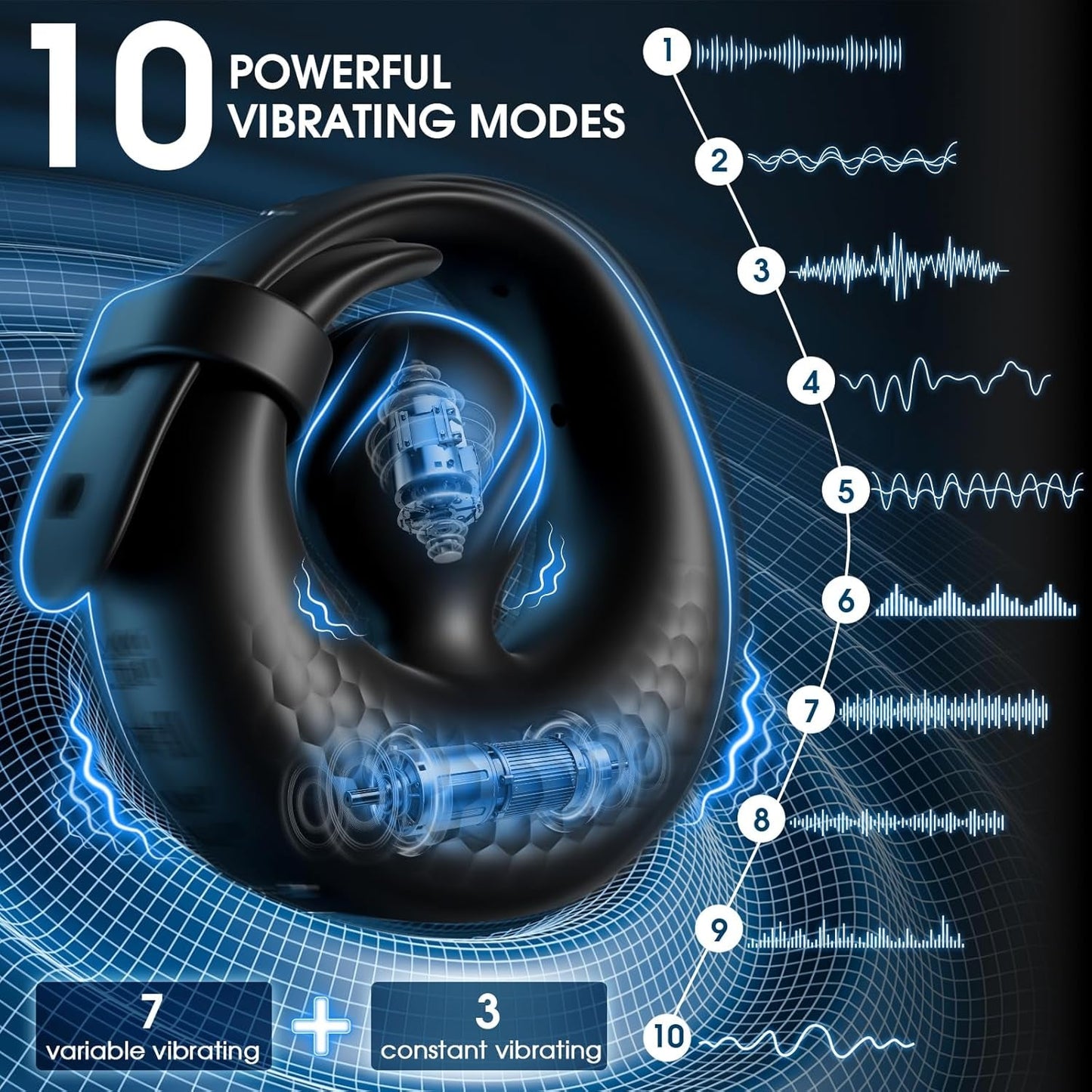 OrbPlay Adjustable Cock Ring Clit Stimulator 10 Modes | App Control - Vixen | Nova Network