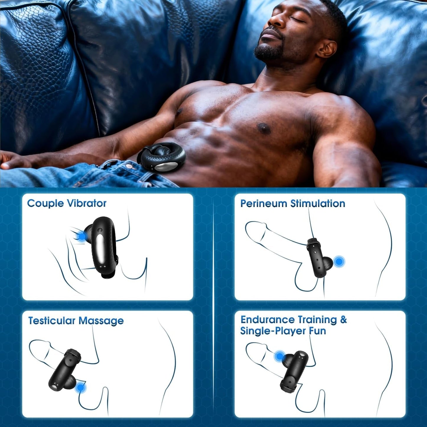 OrbPlay Adjustable Cock Ring Clit Stimulator 10 Modes | App Control - Vixen | Nova Network