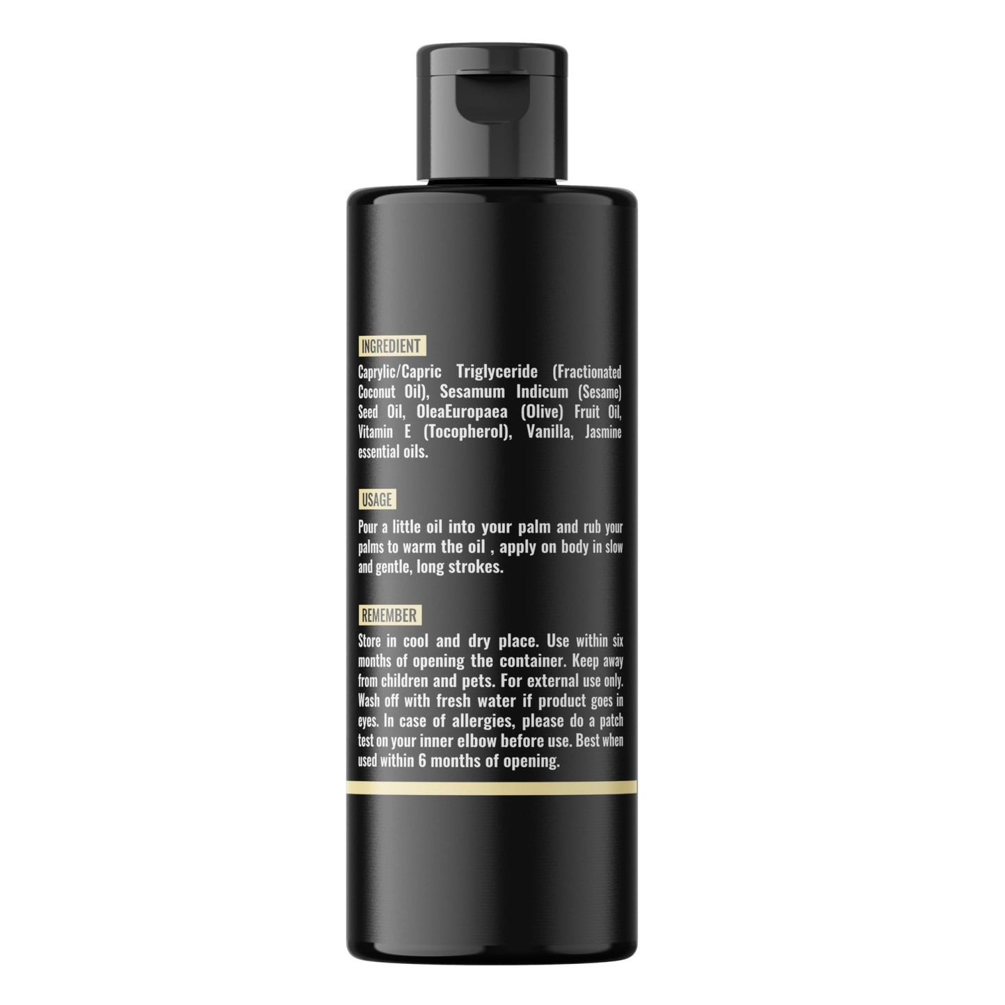 Organic - Sensual Delights - Vanilla Massage Oil - No Stain & Non - Sticky | with Fractionated Coconut Oil, Natural Vanilla & Jasmine | Nourish & Moisturise Skin for Date Night - Vixen | Nova Network