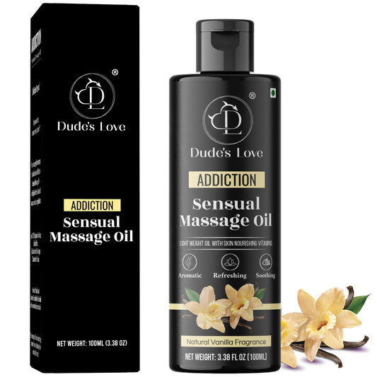 Organic - Sensual Delights - Vanilla Massage Oil - No Stain & Non - Sticky | with Fractionated Coconut Oil, Natural Vanilla & Jasmine | Nourish & Moisturise Skin for Date Night - Vixen | Nova Network