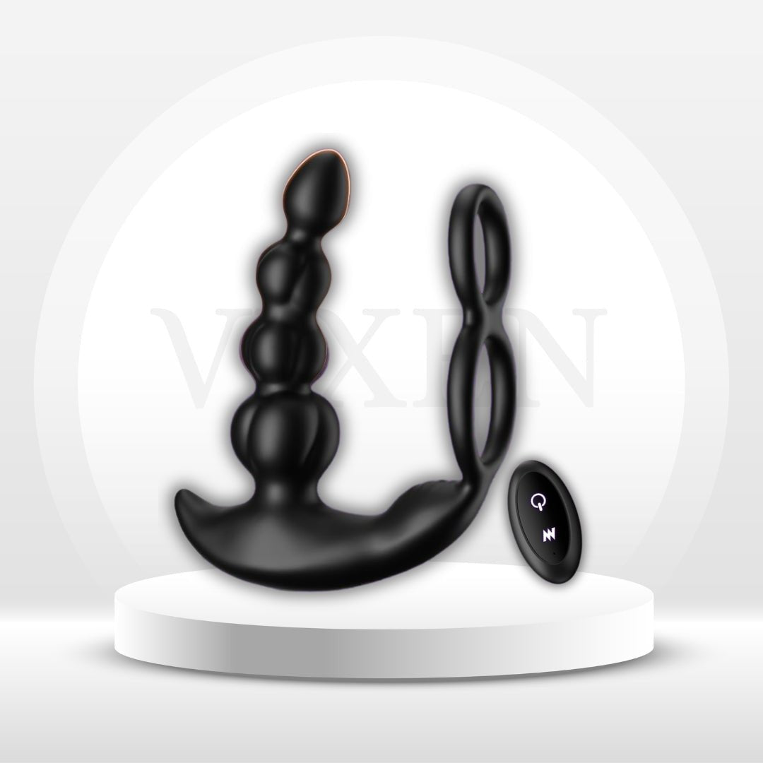 P - Glide 5 - in - 1 Prostate Massager with Cock Ring - Vixen | Nova Network
