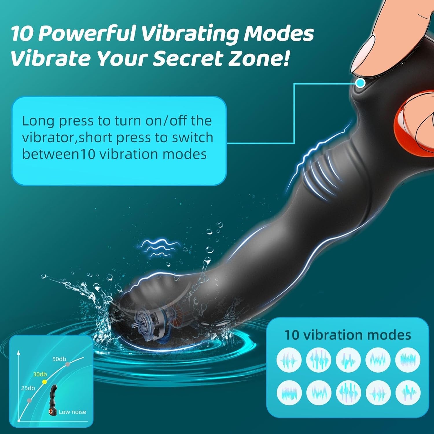PalmPulse Beginner Prostate Massager Vibrator - Vixen | Nova Network